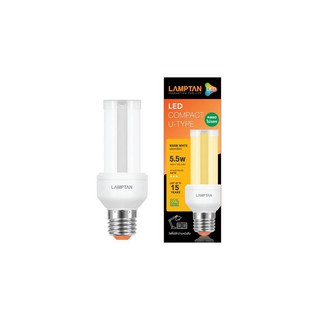 หลอด LED COMPACT U-Type 5.5W WARM WHITE E27 LAMPTAN | LAMPTAN | LED U-TYPE 5.5 W WW หลอดไฟ LED หลอดไฟ โคมไฟส่องสว่างและพ