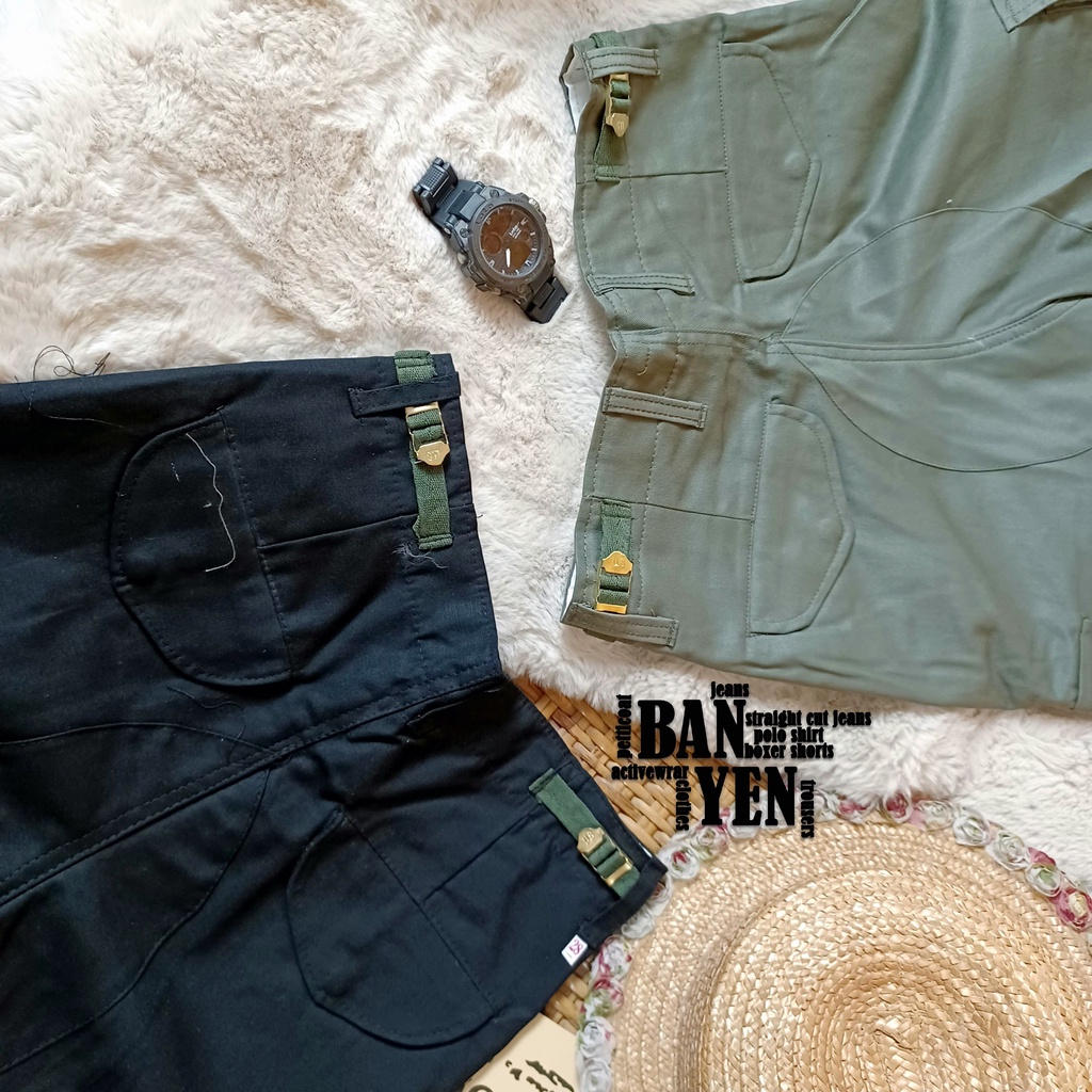 กางเกงทหารขายาว USA สี ดำ เขียวหัวเป็ด กางเกงขายาวลายทหาร กางเกงทำงาน กางเกงทหารสีพื้น
