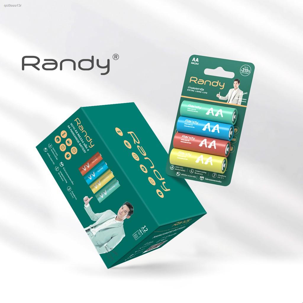 ส่งไวจากไทย????[3แถม1แผง] Randy Battery แมงกานีส ถ่าน AA ความจุสูง ...