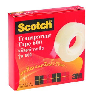 เทปใส แกน 1 นิ้ว (1/2 นิ้วx36 หลา) สก๊อตช์ 600 1  (1/2  x36 yd) clear tape, Scotch 600