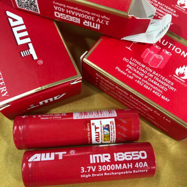 SALE ถ่านชาร์ท AWT IMR 18650 40A แท้100% #คำค้นหาเพิ่มเติม หูฟัง บลูทูธ แบตสำรอง เซนเซอร์ เสารับสัญญาณ ลำโพง สื่อบันเทิง