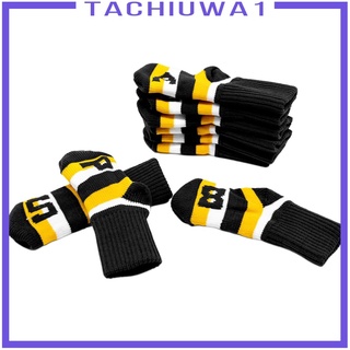 [tachiuwadcMY] 9 Pieces Knitted Golf Iron Head Covers Headcover Set with No. (4-9PAS) for Right And Left Hander Golfer V