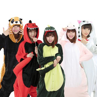 Kigurumi ชุดนอนลายสัตว์ไดโนเสาร์สําหรับผู้ใหญ่