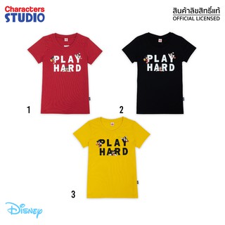 Disney Womens Mickey Mouse family -T Shirt เสื้อผู้หญิงมิกกี้เมาส์ครอบครัว สินค้าลิขสิทธ์แท้100% characters studio