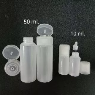 (พร้อมส่ง) ขวดแบ่งแชมพู สบู่ ครีม ซอส ขวดฝาป๊อกแป๊ก 10, 50 ml