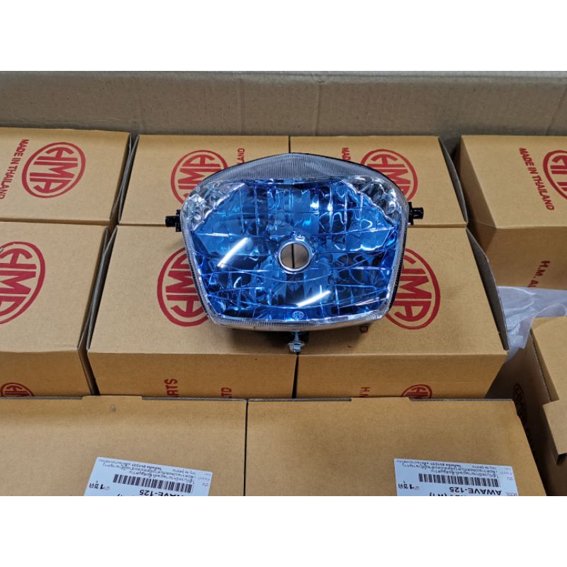 HMA​ โคม​ไฟหน้า​ หน้าฉาย​ Wave125​Sหัวเถิก​ ฐาน​ฟ้า​