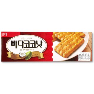 ล็อตเต้ขนมปังกรอบรสเนยและมะพร้าว 100กรัม Lotte Biscuits Butter and Coconut Flavor 100g.