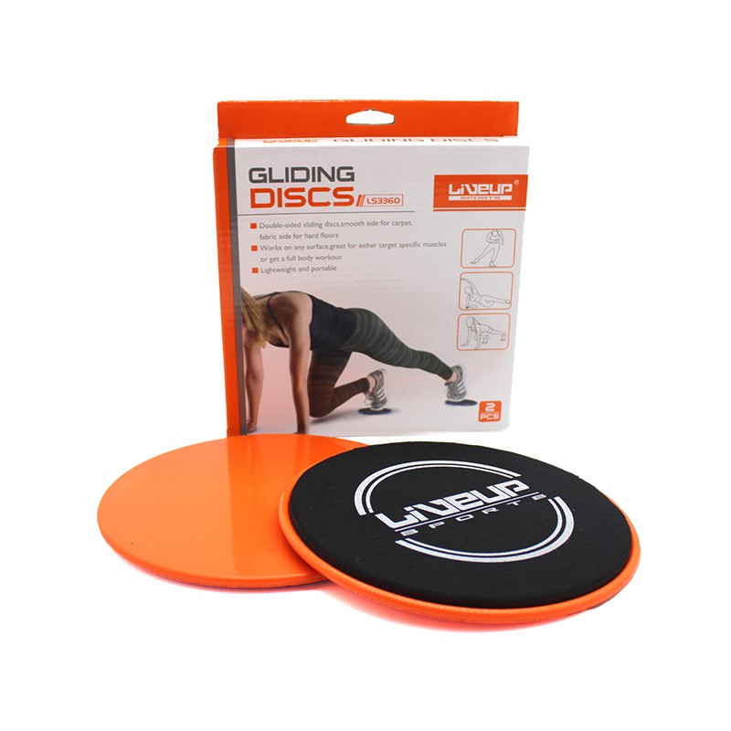 FBT จานสไลด์ ออกกำลังกาย Gliding Disc แผ่นสไลด์ออกกำลังกาย เล่นได้ทั้งพื้นแข็ง และพื้นนุ่ม รุ่น LS 3360 รหัส 67319
