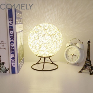 Comely โคมไฟอ่านหนังสือ Led รูปลูกบอลตะกร้อน่ารัก ป้องกันสายตา 5 สี สําหรับห้องนอน ของขวัญวันเกิด