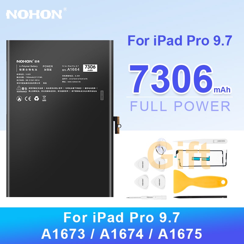 แบตเตอรี่แท็บเล็ต Nohon Battery for Apple iPad Pro9.7 Pro 9.7 inch ...