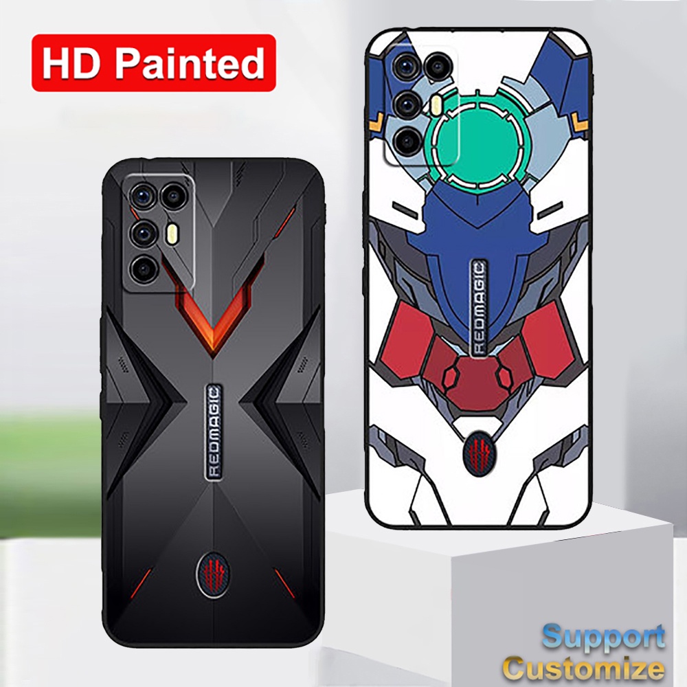 สําหรับ Nubia Red Magic 6R กรณี NX666J HD ทาสีซิลิโคนกลับสําหรับ Nubia RedMagic 6R ฝาครอบโทรศัพท์สํา