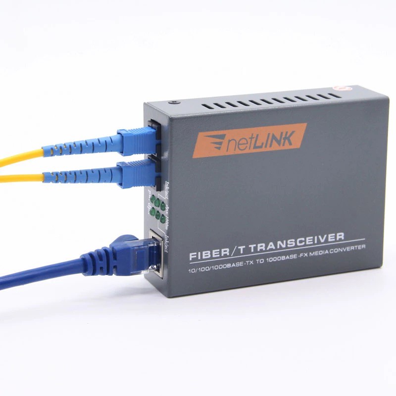 10/100/1000M Singlemode 20KM SM Double Duplex HTB-GM-03 Netlink Gigabit Fiber Optic RJ45 Enternet Me