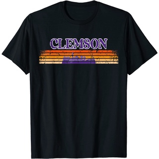 เสื้อยืด ลาย Clemson SC 80s Grunge สไตล์วินเทจ สําหรับผู้ใหญ่S-5XL