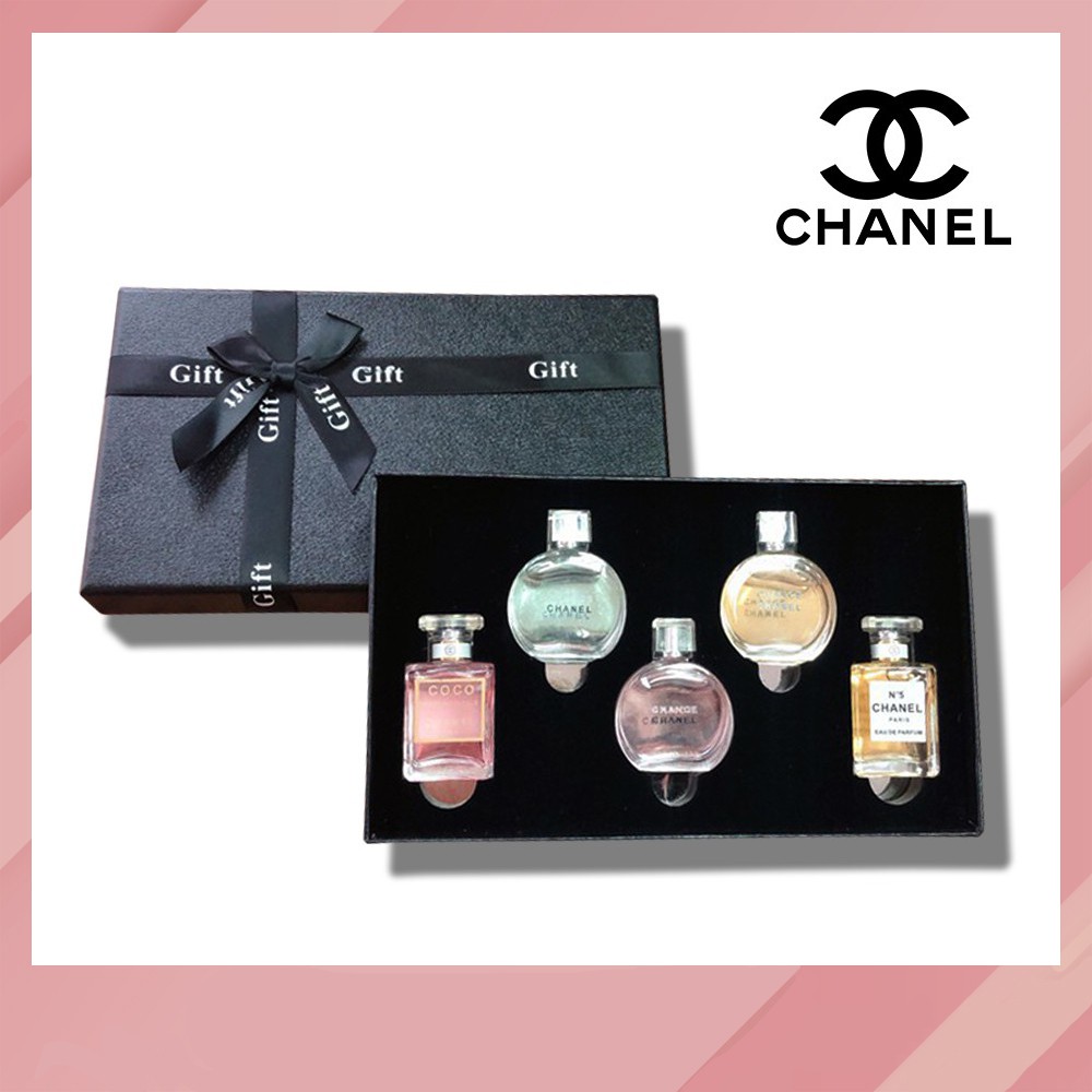 ชุดเซ็ท E น้ำหอม Chanel 7.5 ml. 5 ขวด Chanel Coco , Chanel Chance , Chanel N°5 EDP ของแท้ 100% CyRn