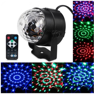 Mini RGB 3W Crystal Magic Ball Led Stage Lamp DJ KTV Disco Laser Light Bulb