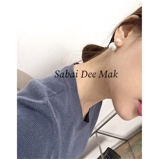 ต่างหู มุก สำหรับผู้หญิง สุดเก๋ ดูดีมีระดับ เสริมบุคลิค อย่างสวยงาม - 1 คู่ | PRL | Pearl Stud earrings - 1 Pair