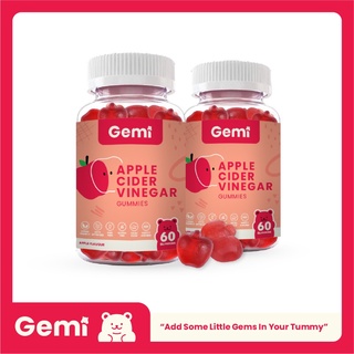 Gemi เจมมี่ แอปเปิ้ลไซเดอร์วิเนการ์กัมมี่ 2 กระปุก / Gemi Apple Cider Vinegar Gummy 2 Bottle / GemiGummi