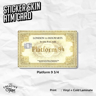 แพลตฟอร์ม 9 3/4 - การ์ดสกินสติ๊กเกอร์ - ไวนิล ATM Debit Cred…