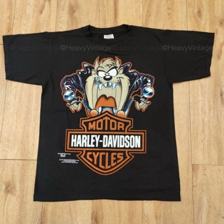 TAZMANIA HARLEY DAVIDSON 1995 เสื้อวง เสื้อทัวร์ เสื้อลายการ์ตูน