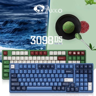 Akko 3098DS คีย์บอร์ดเล่นเกม แบบใช้สาย USB 98 คีย์ 98 คีย์ Pbt Asa สําหรับเล่นเกม