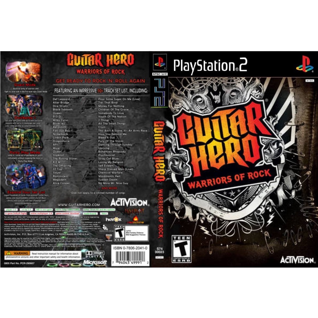 แผ่นเกมส์ PS2 Guitar Hero 3 Warriors of Rock   คุณภาพ ส่งไว (DVD)