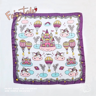 ผ้าคลุมไหล่/ ผ้าพันคอ M0093 l Fairy Tale l Purple