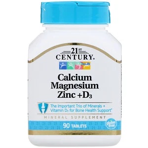 Cal Mag Zinc + D3, แคลเซียม แมกนีเซียม ซิงค์ + วิตามิน D3, 90 tabletstablets​