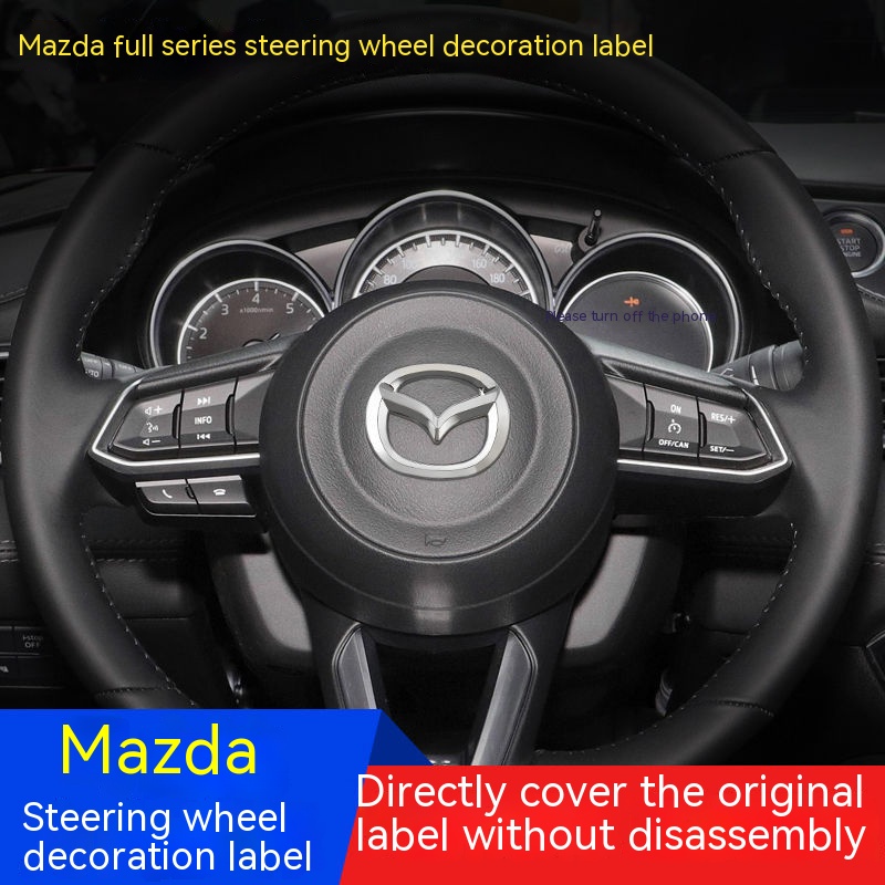 สติกเกอร์โลโก้ สําหรับติดตกแต่งพวงมาลัยรถยนต์ Mazda M3 M6 Axela CX4 CX5 - รูปที่ 2