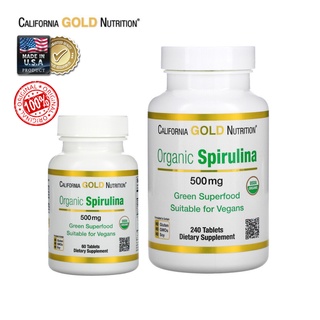 California Gold Nutrition | Organic Spirulina 500mg | 60/240…