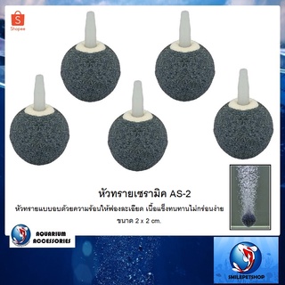 หัวทรายเซรามิค AS-2 (หัวทรายแบบอบด้วยความร้อนให้ฟองละเอียด เนื้อแข็งทนทานไม่กร่อนง่าย ขนาด 2 x 2 cm.)