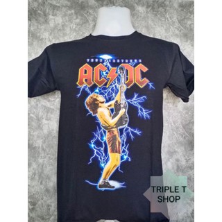 เสื้อยืดคอกลม สกรีนลาย ACDC (รหัส 30)