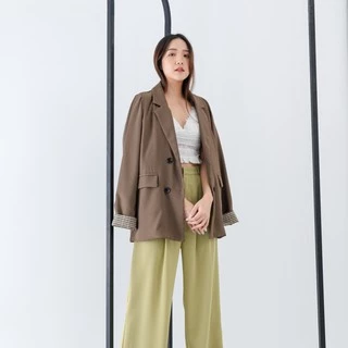 SALE 8.8 Cicishop(พร้อมส่ง)(907/2027)Blazer เสื้อสูทแขนยาว ตัวยาวแต่งกระเป๋าหน้าคู่​ โทนสีพื้นเรียบๆดูดีผ้าสูท​ มี12ลาย