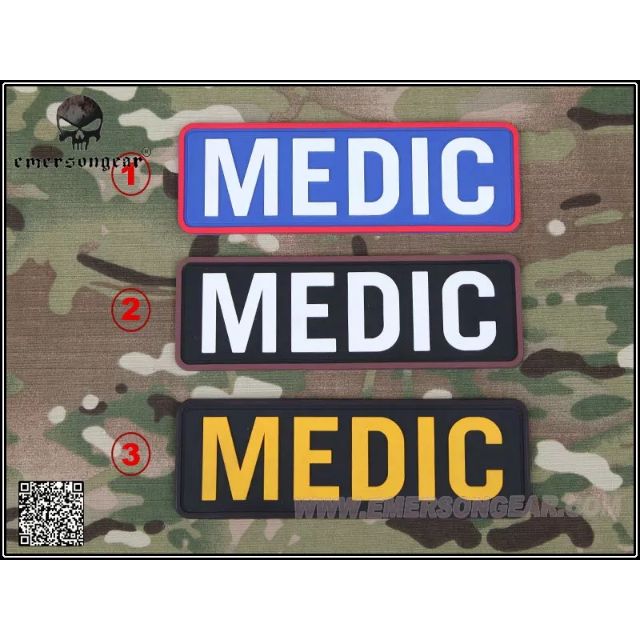 Medic Patch 3D PVC Rubber Paramedic Medical PATCH EMS EMT MED