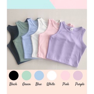 Rosie tank top สีพื้น พร้อมส่ง ❤️🌈🍇🍓🍊🍋