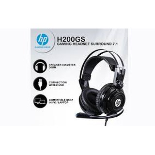 หูฟังเกมมิ่ง Headset HP (7.1) (H200GS) Black