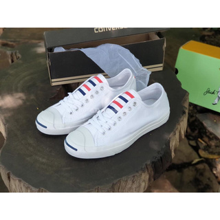 Converse Jack purcell the colors of the Thai national flag pattern (ขาว) รองเท้าผ้าใบแฟชันลายธงชาติ