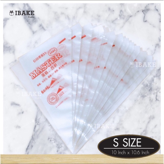 IBakeStudio ถุงบีบพลาสติก ขนาด S-M-L (10,12,14นิ้ว)
