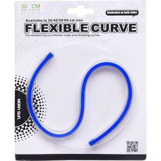 MornSun ไม้บรรทัดกระดูกงู 30 ซม. Flexible Curve