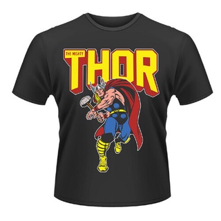 เสื้อยืดคอกลมcrew neckเสื้อยืด พิมพ์ลายการ์ตูน Marvel Comics Thor Leap สุดเท่ เหมาะกับเทศกาลคริสต์มาสS-4XL