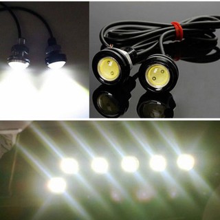 ไฟหน้า DRL ตาเหยี่ยว 12V 10W LED รอบรถยนต์ สำหรับวิ่งกลางวัน สีขาว