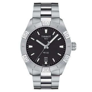 Tissot PR100 Sport Gent Quartz ทิสโซต์ พี อาร์ 100 สีดำ เงิน T1016101105100 นาฬิกาผู้ชาย