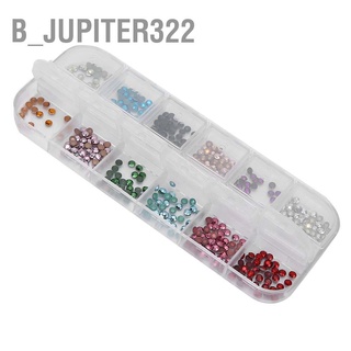 B_Jupiter322 อุปกรณ์ตกแต่งเล็บ พลอยเทียม คริสตัล 12 สี สําหรับร้านเสริมสวย