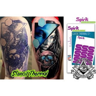 Spirit Behind Every Great Tattoo  (กระดาษลอกลาย สปิริตแบบฟิล์ม แบ่งขาย)