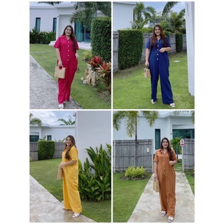 Size up Sale !!! สาวอวบ จั๊มสูท ชุดจั๊ม Jumpsuit ชุดหมี อก 50” เอว 44” Bigsize Oversize