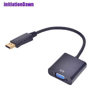 (Initiationdawn) อะแดปเตอร์แปลงสายเคเบิ้ล Displayport Dp Male To Vga Female