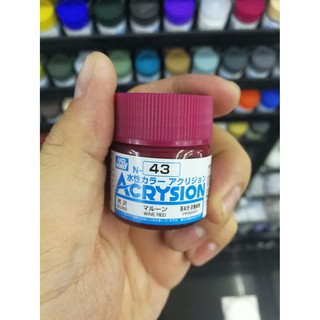 สีสูตรน้ำ Mr.Acrysion Color N43 WINE RED (Gloss) 10ml