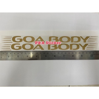 สติ๊กเกอร์ดั้งเดิมงานสกรีน GOA BODY สีทอง สำหรับติดรถ TOYOTA SPORTRIDER