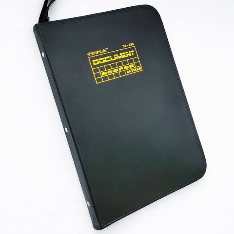 TOPLA DK888 DOCUMENT KEEPER DISPLAY BOOK ZIPPER BAG แผนที่หนังพลาสติก ZIPPER FILLING