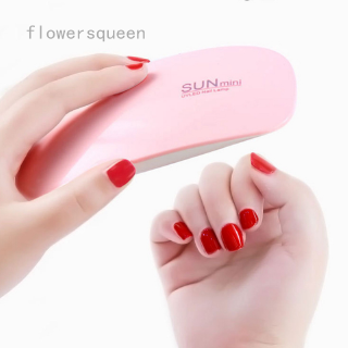 flowersqueen Portable 6W Mini UV LED Lamp USB Charging Gel Polish Curing Machine Nail Dryer Machine