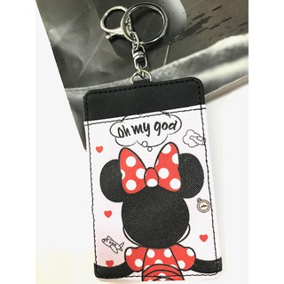 ซองใส่บัตร ที่ใส่บัตร ลาย minnie mouse  ขาวแดง  งานดี สวยงาม น่าใช้งาน สวยจริง มีห่วงและก้ามปู manopnest